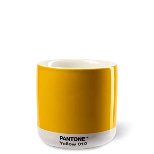 PANTONE Porzellan Latte Macchiato Thermobecher, 220ml, Yellow 012 von Copenhagen Design