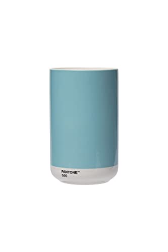 PANTONE Porzellan Vase mit Geschenkbox, Jar, dekorative hochwertige Blumenvase, 1 Liter, Light Blue 550 von Pantone