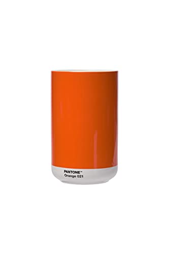 Pantone Porzellan Vase mit Geschenkbox, Jar, dekorative hochwertige Blumenvase, 1 Liter, Orange 021 C von Pantone