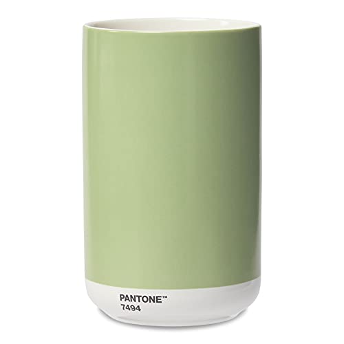 Pantone Porzellan Vase mit Geschenkbox, Jar, dekorative hochwertige Blumenvase, 1 Liter, Pastel Green 7494 C von Pantone