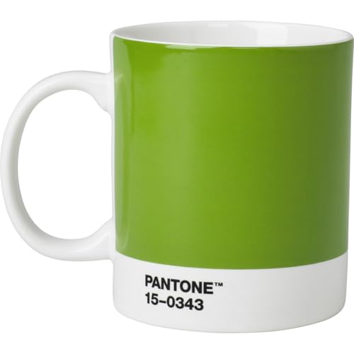 Pantone Porzellan Kaffeebecher Kaffeetasse, Green 15-0343, 1 Stück (1er Pack) von Pantone