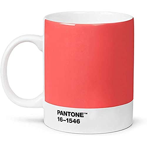 Pantone Porzellan Becher, Kaffeetasse 375 ml, mit Henkel, spülmaschinenfest, Farbe des Jahres 2019, Living Coral 16-1546 von Copenhagen Design