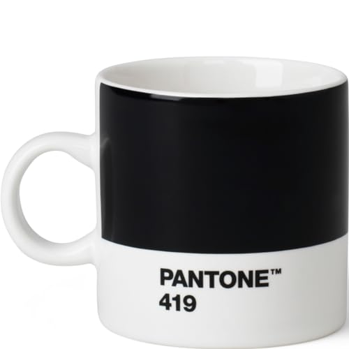 Pantone Espressotasse, Porzellan, Black, 6.1 x 6.1 x 8.2 cm von Copenhagen Design