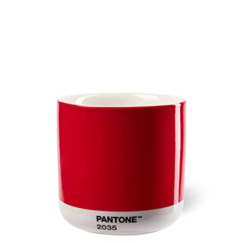PANTONE Porzellan Latte Macchiato Thermobecher, 220ml, Red 2035 C 101022035 Einheitsgröße von Copenhagen Design