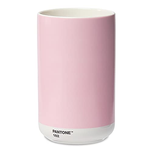 Pantone Porzellan Vase mit Geschenkbox, Jar, dekorative hochwertige Blumenvase, 1 Liter, Light Pink 182 C von Pantone