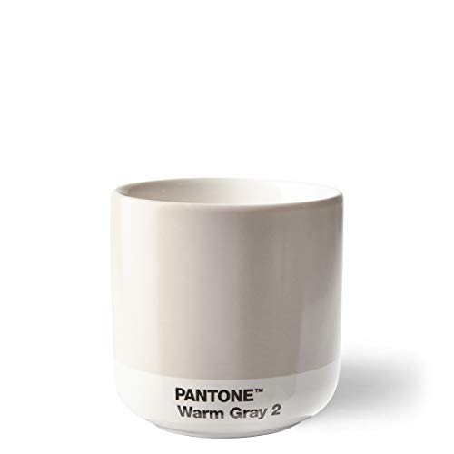PANTONE doppelwandiger Porzellan-Thermobecher Cortado, ohne Henkel, 190ml, Warm Gray 2 von Copenhagen Design