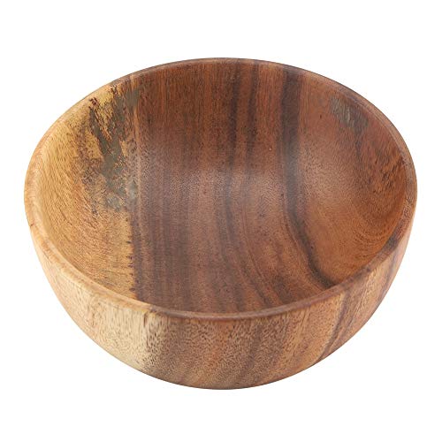 Salatschüssel aus Holz, Leichte Schüssel aus Akazienholz, Umweltfreundliches Braunes Kochgeschirr für Salat, Suppe, Reis (16 * 7cm) von Panv