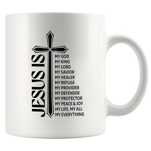 Keramiktasse mit der Aufschrift "Jesus is My Everything", 312 ml, Weiß Keramiktasse mit der Aufschrift "Jesus is My Everything", 312 ml, Weiß von Panvola