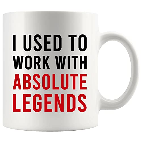 Panvola 'I Used To Work With Absolute Legend ' Kaffeetasse für Kollegen, Ruhestand, neuer Job, Abschied, Arbeitsplatz, Kollege, 325 ml von Panvola