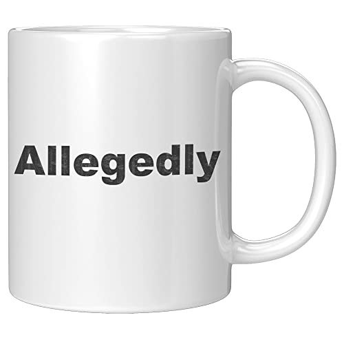 Panvola Kaffeetasse mit Aufschrift "Allegedly Lawy", 325 ml, lustiges Geschenk für Juristen, Studenten, Lehrer, Anwalt, Keramiktasse, Neuheit, Trinkgeschirr, Weiß Panvola Kaffeetasse mit Aufschrift "Allegedly Lawy", 325 ml, lustiges Geschenk für Juristen, Studenten, Lehrer, Anwalt, Keramiktasse, Neuheit, Trinkgeschirr, Weiß von Panvola