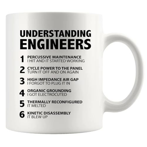 Panvola Keramiktasse mit Aufschrift "Understanding Engineers", lustiges Geschenk für Ingenieure, Studenten, Lehrer, Ingenieur, Vater, Freund, Bruder, Ehemann, Kollegen, von Ehefrau, Freundin, 325 ml, Panvola Keramiktasse mit Aufschrift "Understanding Engineers", lustiges Geschenk für Ingenieure, Studenten, Lehrer, Ingenieur, Vater, Freund, Bruder, Ehemann, Kollegen, von Ehefrau, Freundin, 325 ml, von Panvola