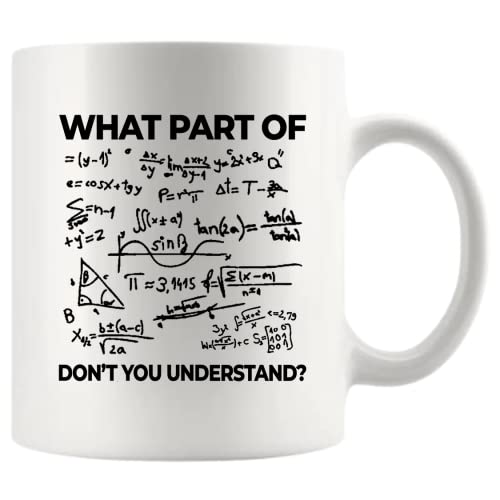 Panvola 'What Part Of Don't You Understand ' Ingenieur-Kaffeetasse, 325 ml, lustige sarkastische Mathe-Lehrer-Studenten-Neuheit, Trinkgeschirr, weiße Keramiktasse (325 ml) von Panvola