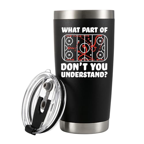 Thermobecher mit Aufschrift "What Part of Don't You Understand", vakuumisoliert, für Hockeyspieler, lustig, sarkastischer Trainer, 590 ml von Panvola