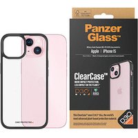 PanzerGlass™ ClearCase D30 Handy-Cover für Apple iPhone 15 transparent, schwarz von PanzerGlass™