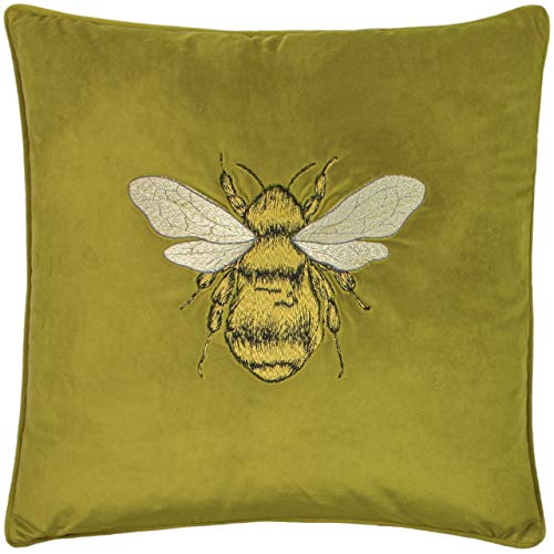 Paoletti Anahita Hortus Kissenbezug, Samt, Olive, 50 x 50cm von Paoletti