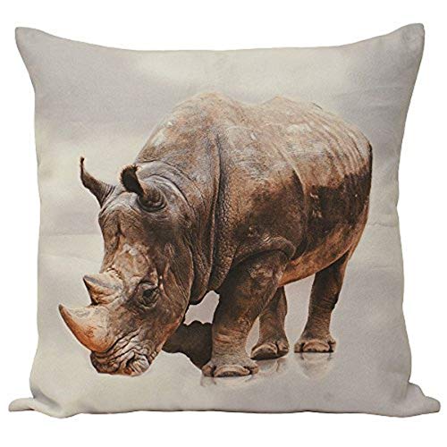 Paoletti Animal Rhino 55X55 FEATH CUSH, Grau, 55x55cm von Paoletti