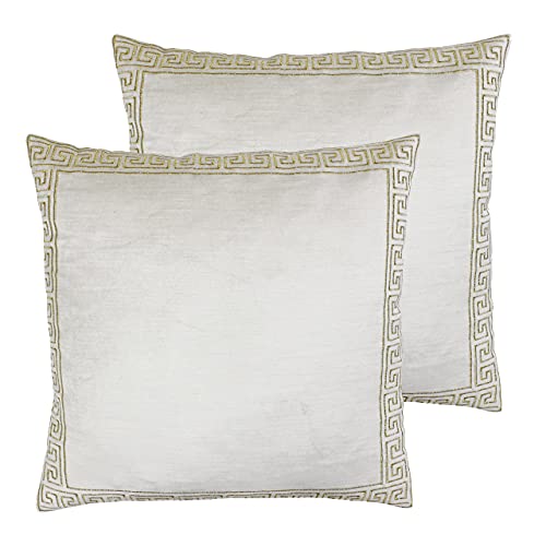 Paoletti Apollo Kissen, Feder, Ivory/Gold, 50 x 50cm, 2 von Paoletti