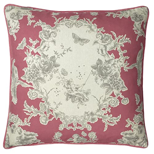 Paoletti Burford Feder gefüllt Kissen, Polyester, Berry, 50 x 50cm von Paoletti