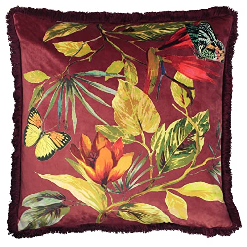 Paoletti Cahala Feder gefüllt Kissen, Polyester, Berry, 50 x 50cm Paoletti Cahala Feder gefüllt Kissen, Polyester, Berry, 50 x 50cm von Paoletti