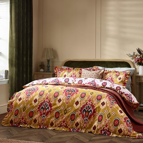 Paoletti Dawson Ikat Wende-Bettwäsche-Set – Bernstein – Einzelbett Paoletti Dawson Ikat Wende-Bettwäsche-Set – Bernstein – Einzelbett von Paoletti