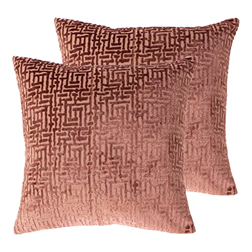 Paoletti Delphi Twin Pack-Feder gefüllte Kissen, Polyester, Erröten, 45 x 45cm, 2 von Paoletti