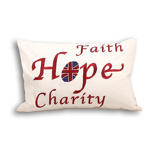 Paoletti Faith Sticked Polyester gefülltes Kissen von Paoletti