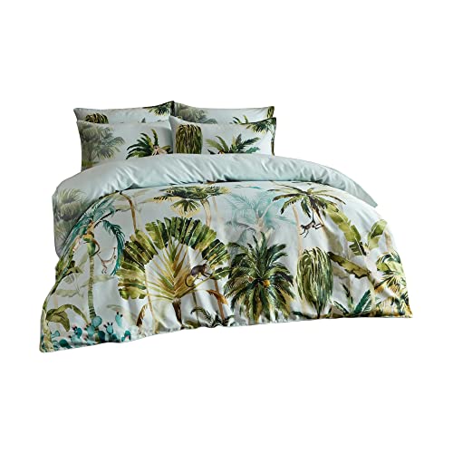 Paoletti Forsteriana Duvet Cover Set, White/Green/Gray, Double von Paoletti