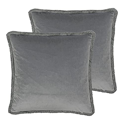 Paoletti Freya Twin Pack-Feder gefüllte Kissen, Polyester, Silber, 45 x 45cm, 2 von Paoletti