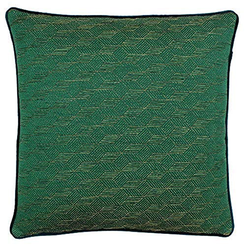 Paoletti Highbury Kissenbezug, Leinen Polyester, Smaragd/Gold, 50 x 50cm von Paoletti