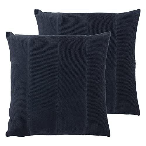 Paoletti Jagger Twin Pack Polyester gefüllte Kissen, Marine, 45 x 45cm, 2 von furn.