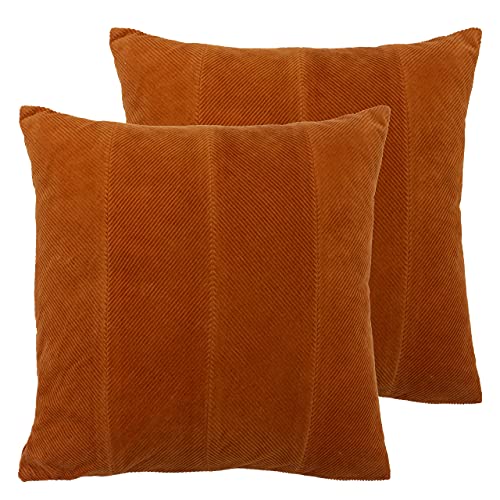 Paoletti Jagger Twin Pack Polyester gefüllte Kissen, Rost, 45 x 45cm, 2 von furn.