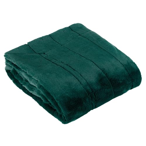 Paoletti Empress Kunstfell-Decke - weiche, elegante, schwere Decke für Bett oder Sofa (Smaragd - 140x200cm) von Paoletti