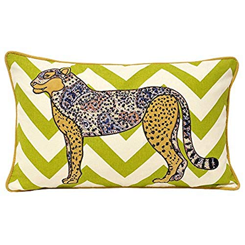 Paoletti Kruger Cheetah FCUSH 30X50 Lime, Limette, 30x50cm von Paoletti