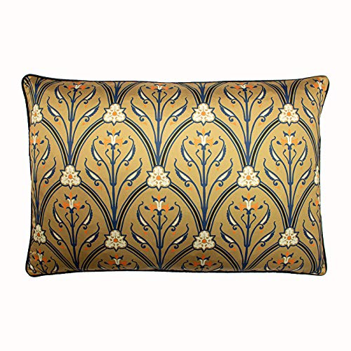 Paoletti Lorna Feder gefülltes Kissen, Caramel/Navy, 40 x 60 cm von Paoletti