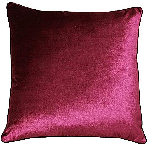 Paoletti Luxe Velvet 55X55 FEATHCUSH Cran, Polyester, Cranberry, 55x55cm von Paoletti