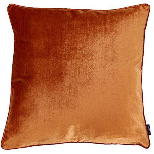 Paoletti Luxe Velvet Kissenbezug, Polyester, Rost, 55 x 55cm von Paoletti