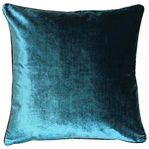 Paoletti Luxe Velvet Kissenbezug, Polyester, Teal, 55 x 55cm von Paoletti