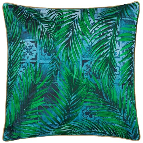 Paoletti Majorelle Palm Outdoor Outdoor-Kissen mit Polyesterfüllung – Azurblau – 50 x 50 cm von Paoletti