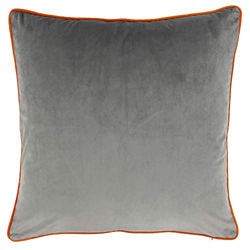 Paoletti inspirierte Kollektion Meridian 55X55 C/C Grey/Clem, Polyester, Grau/Clementine orange, 55x55cm von Paoletti