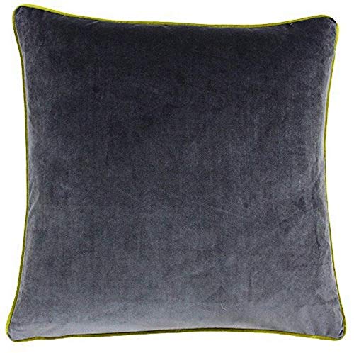 Paoletti Signature Collection Meridian 55X55 C/C Moss, Baumwolle Polyester, Charcoal Grey/Moosgrün, 55x55cm von Paoletti