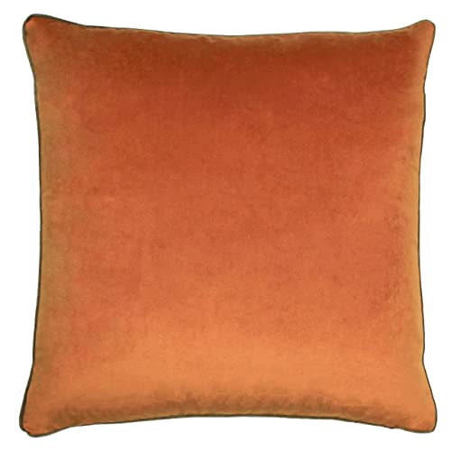 Paoletti Meridian 55X55 FEATHCUSH PUM/MOC, Kürbis-Orange/Mocha Brown, 55x55cm von Paoletti