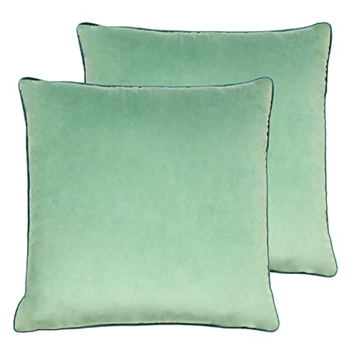 Paoletti Meridian Twin Pack-Polyester gefüllte Kissen, Mineral/Teal, 55 x 55cm, 2 von Paoletti