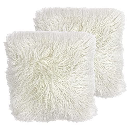 Paoletti Mongolische Twin Pack-Polyester-gefüllte Kissen, Unberührt, 40 x 40cm, 2 Paoletti Mongolische Twin Pack-Polyester-gefüllte Kissen, Unberührt, 40 x 40cm, 2 von Paoletti