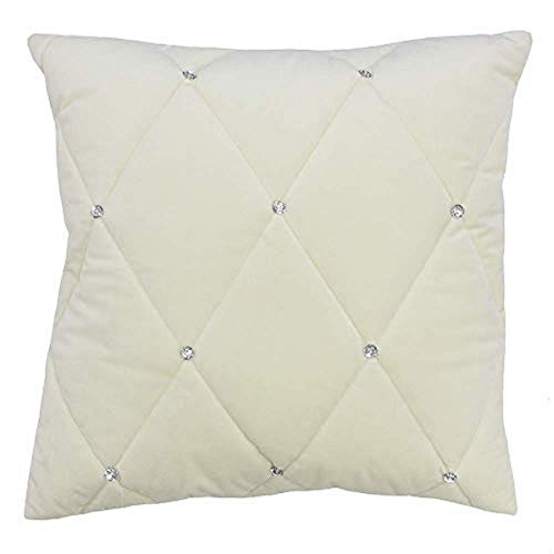Paoletti New Diamante Kissenbezug, Polyester, Sahne, 55 x 55cm von Paoletti