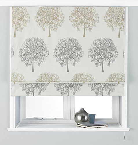 Paoletti Oakdale Blinds 153X137CM SIL, Polyester, Silber von Paoletti