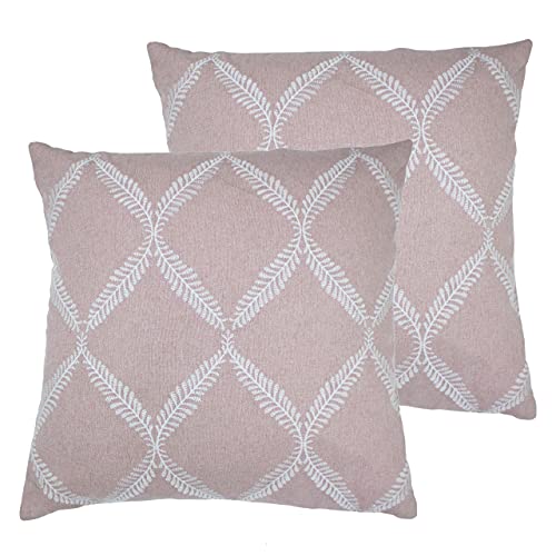 Paoletti Olivia Twin Pack-Polyester gefüllte Kissen, Erröten, 45 x 45cm, 2 von Paoletti