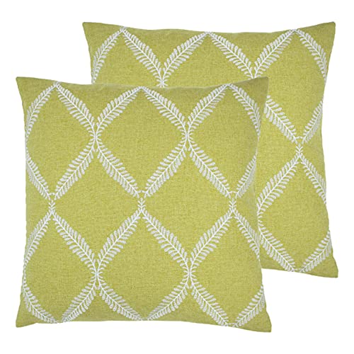 Paoletti Olivia Twin Pack-Polyester gefüllte Kissen, Zitrone, 45 x 45cm, 2 von Paoletti