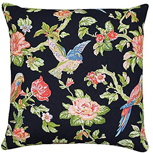 Paoletti Parrot 50X50 FEATH CUSH Black, Schwarz, 50x50cm von Paoletti