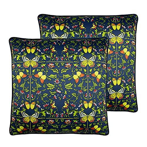 Paoletti Portenfedergefüllte Kissen (Twin Pack), Navy, 50 x 50cm, 2 von Paoletti