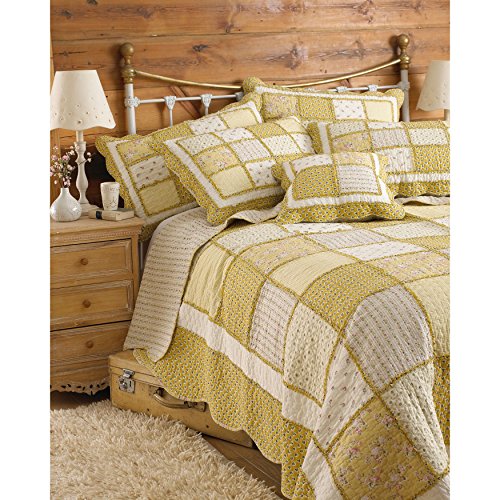 Paoletti Riva Honeybee Yellow Bedspreads, 275 X 275 cm, Cotton von Paoletti